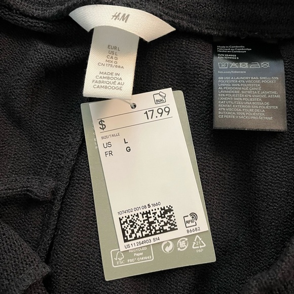 NWT H&M Terry Polo Shirt and Shorts Set Size Large - Picture 2 of 10